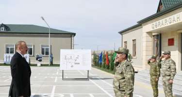 İlham Əliyev Müdafiə Nazirliyinin “N” saylı hərbi hissəsinin açılışında 