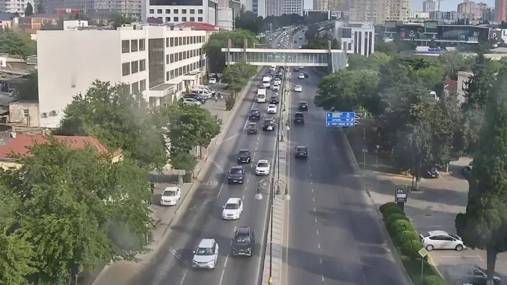 Bakının bu yollarında tıxac yarandı