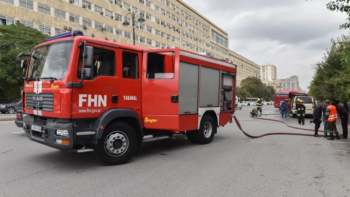 "Azərsilah"ın poliqonunda yanğın oldu