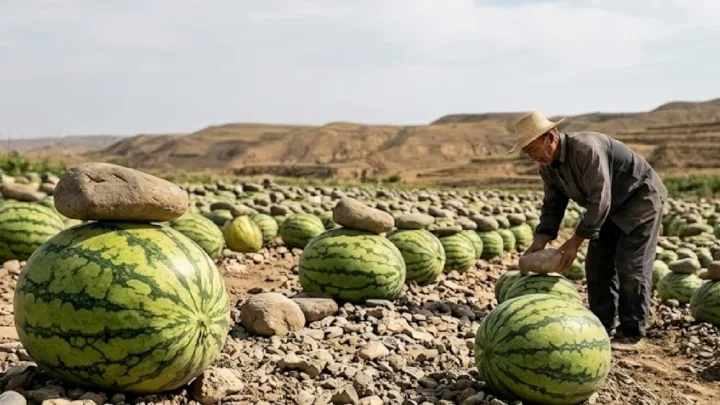 Qarpızın üstünə buna görə daş qoyurlar 