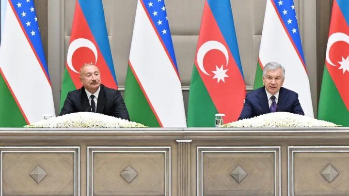 Azərbaycan və Özbəkistan prezidentlərinin mətbuata bəyanatlarının 