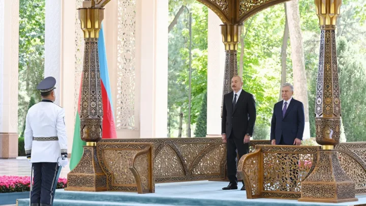 Daşkənddə Prezident İlham Əliyevin rəsmi qarşılanma mərasimi olub