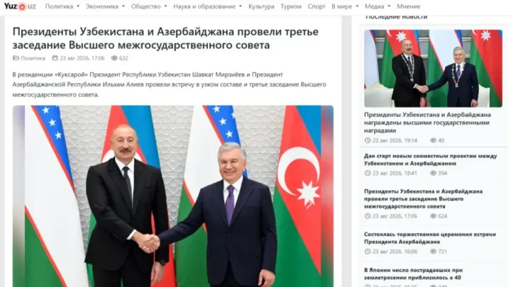 İlham Əliyevin dövlət səfəri Özbəkistan mətbuatında geniş işıqlandırılıb