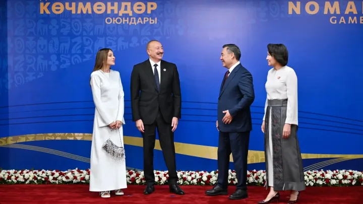 İlham Əliyev və xanımı Dünya Köçəri Oyunlarının açılış mərasimində - 