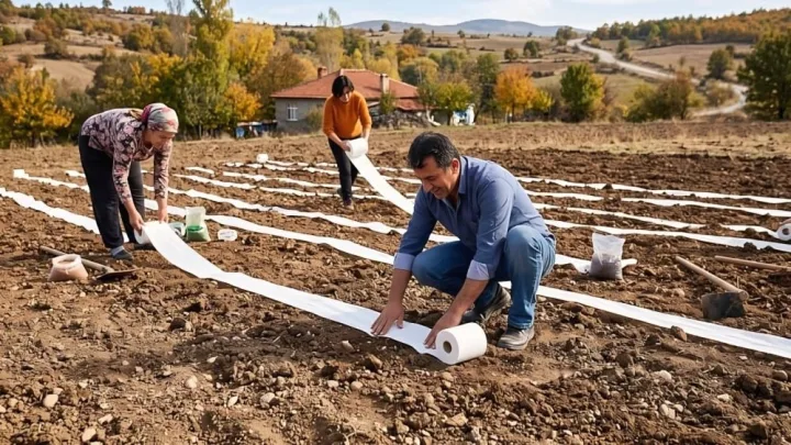 Torpağın üzərinə tualet kağızı sərdilər