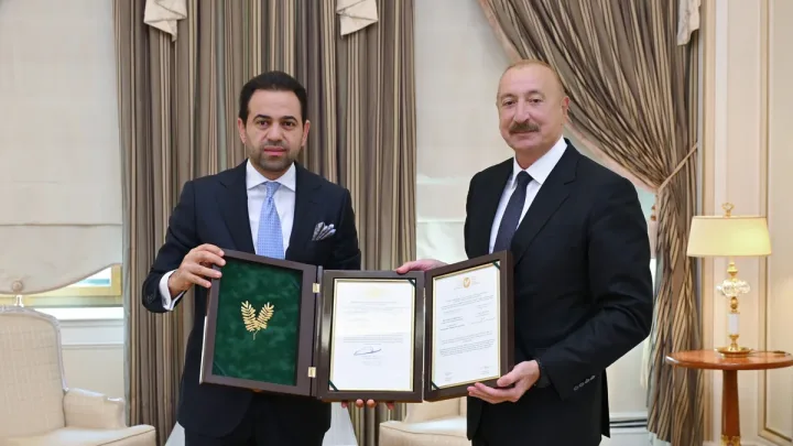 Prezidentə "Zayed İnsan Qardaşlığı Mükafatı"nın sertifikatı təqdim olundu