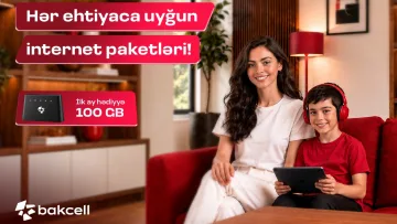 “Bakcell”dən Wi-Fi modemi alın, ilk abunəliyiniz pulsuz olsun