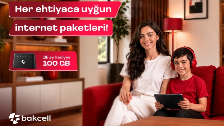“Bakcell”dən Wi-Fi modemi alın, ilk abunəliyiniz pulsuz olsun