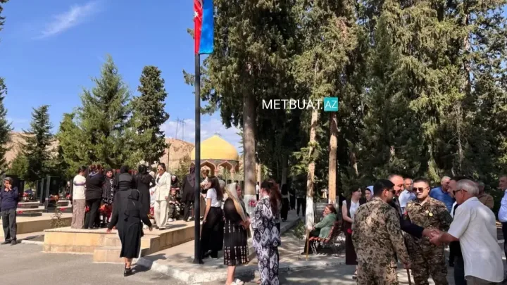 Göyçayda Vətən müharibəsi şəhidləri ziyarət edilir - 