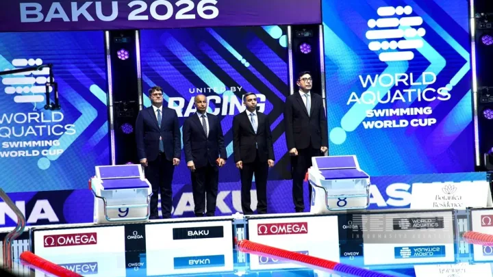 Bakıda üzgüçülük üzrə Dünya Kubokunun açılış mərasimi keçirilib