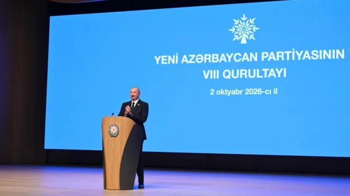 Prezidentin sosial şəbəkə hesablarında YAP-ın VIII Qurultayındakı çıxışı ilə bağlı video paylaşılıb