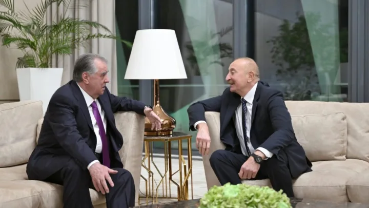 İlham Əliyev Tacikistan Prezidenti ilə görüşüb