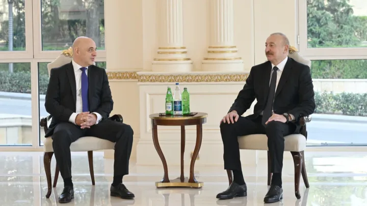İlham Əliyev Qiorqi Zakaraşvilini qəbul etdi 