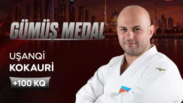 "Böyük Dəbilqə": Uşanqi Kokauri gümüş medal qazandı