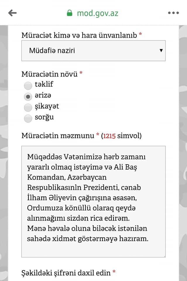Xalq artisti orduya yazıldı: Əsgər getmək istəyir - 