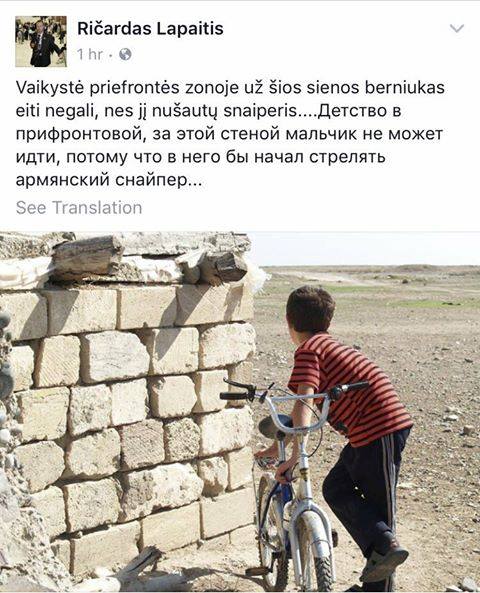 Litvalı jurnalist erməni vəhşiliyindən yazdı