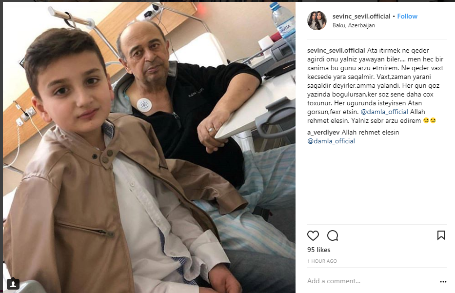 Müğənni Damlaya ağır itki 