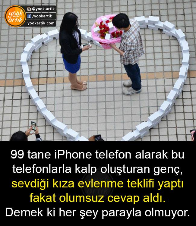 99 ədəd "Ayfon" aldı, evlilik təklif etdi -