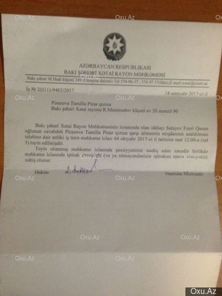 Nazəninin üç dəfə evlənən oğlu qızına sahib çıxmır?
