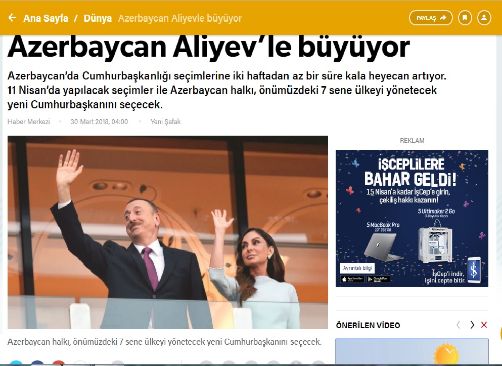 “Azərbaycan Əliyevlə böyüyür” 