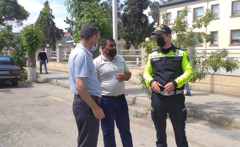 Bu rayonda yol polisi reyd