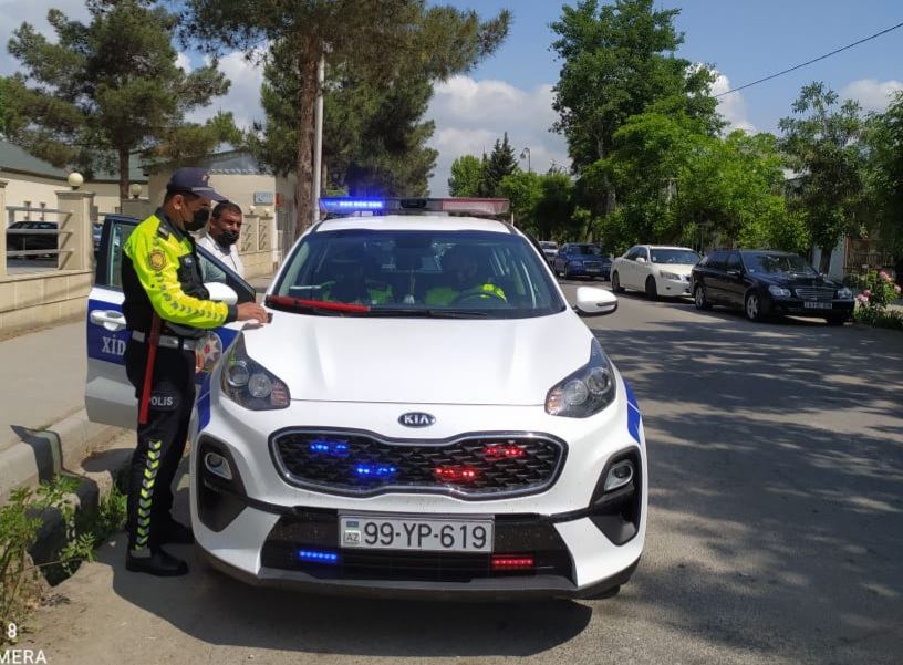 Bu rayonda yol polisi reyd