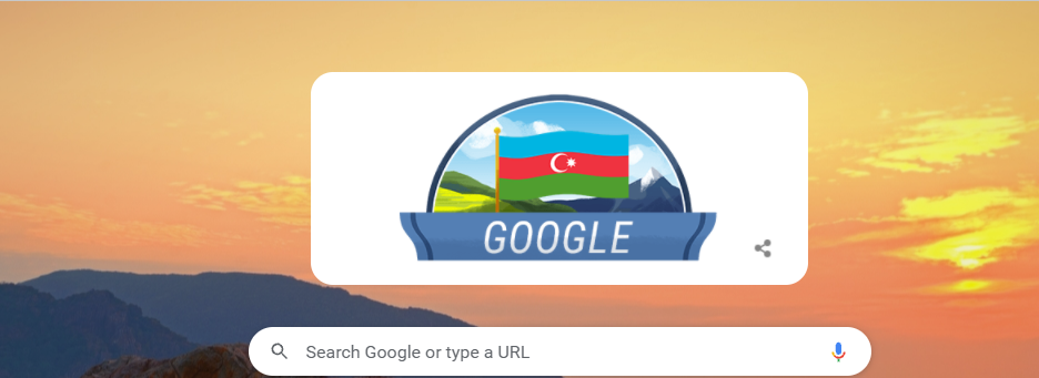 “Google" Azərbaycanda Müstəqilliyin Bərpası Gününü belə təbrik etdi
