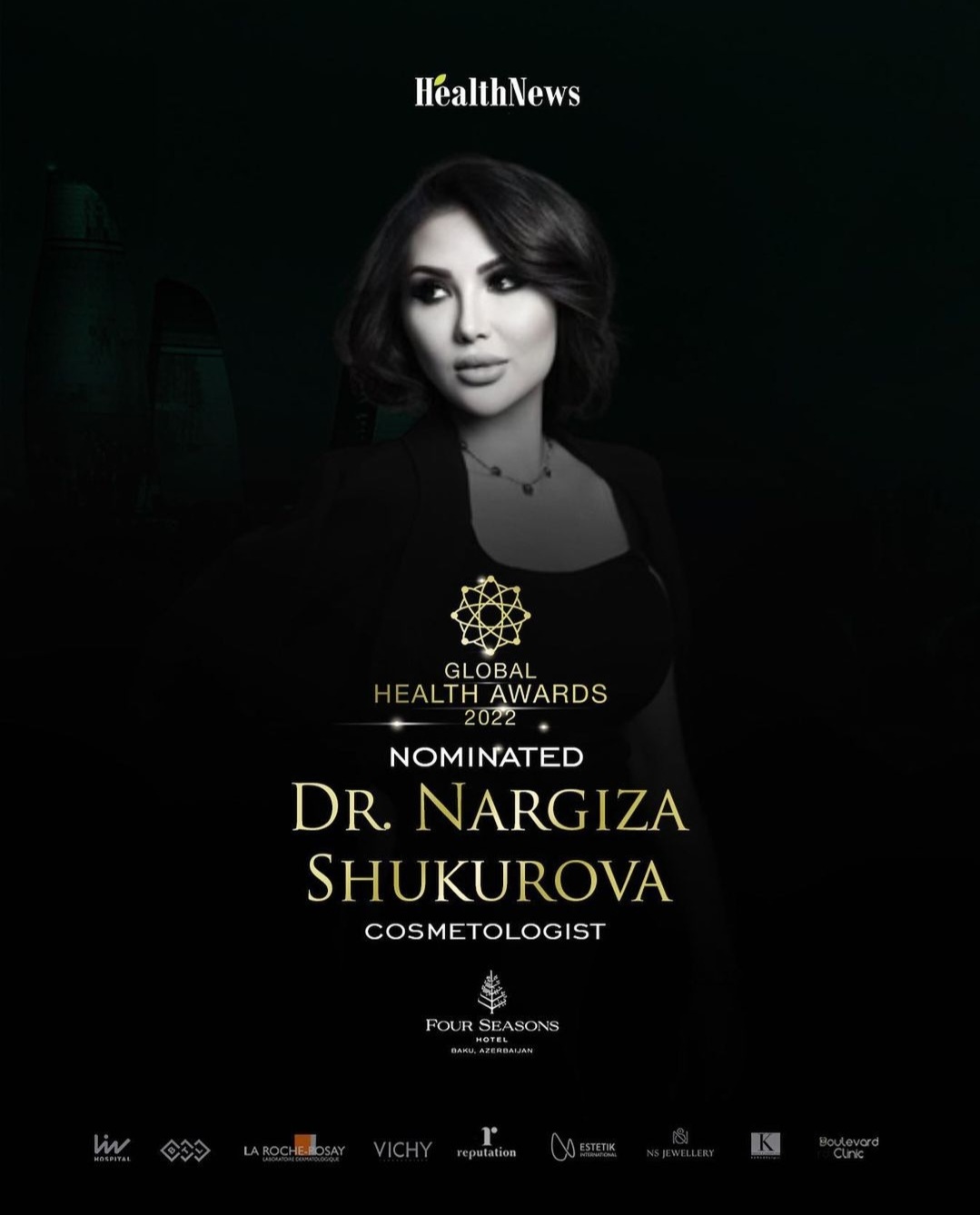 Kosmetoloq Nargiza Şükürova "Global Health Awards" layihəsində təltif olundu