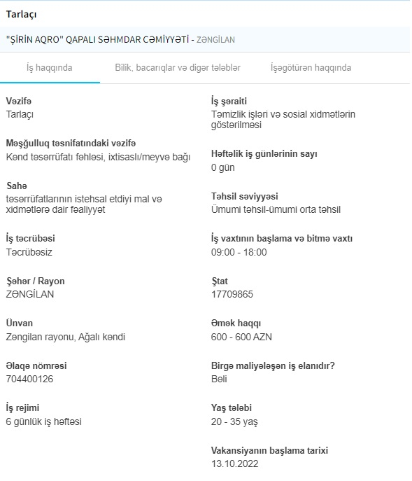 Qarabağda işləmək istəyənlərin NƏZƏRİNƏ -