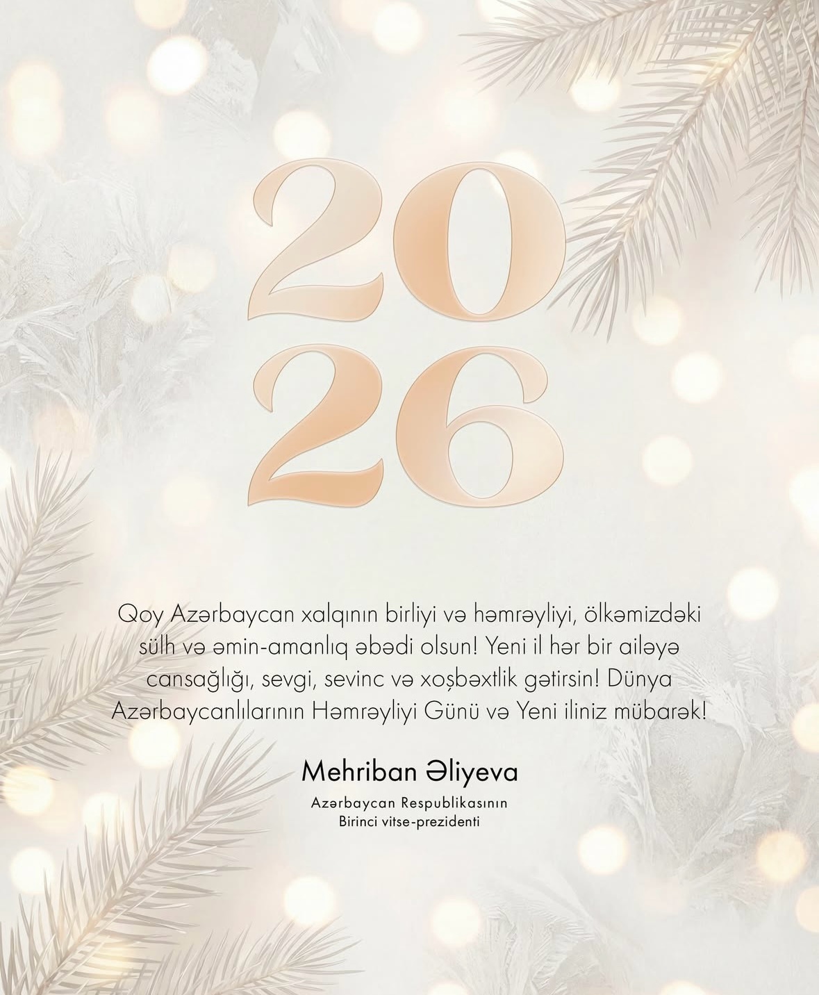 Mehriban Əliyeva paylaşım etdi -